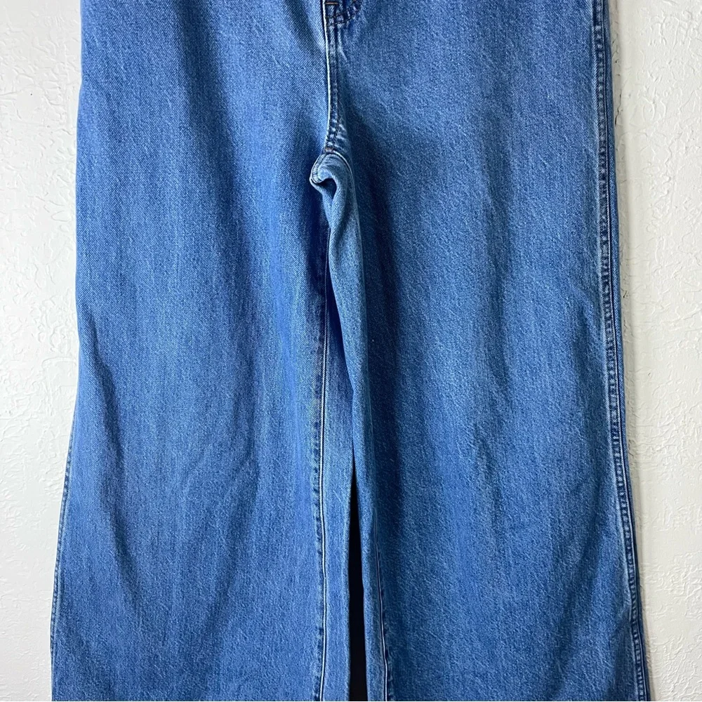 Madewell Wide Sweep Denim Trousers in Rigid Java Wash 100% Cotton - Picture 7 of 15